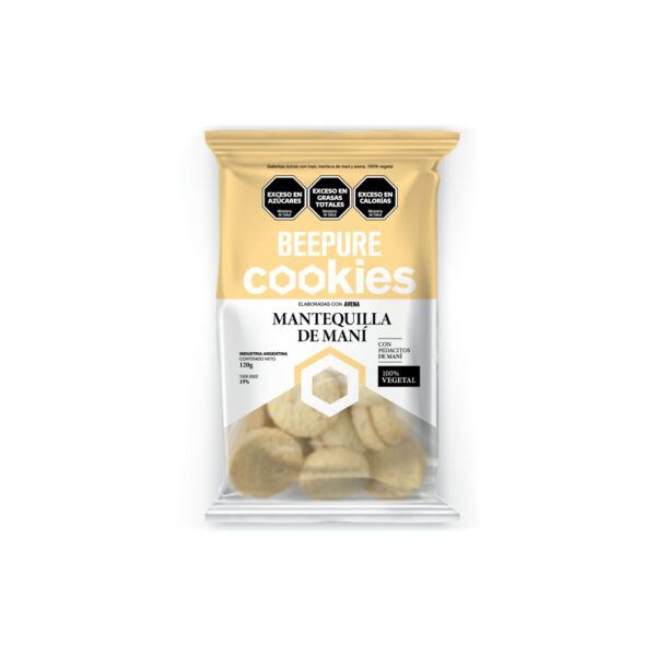 Cookies Avena C/mantequilla de mani x120grs - BEEPURE