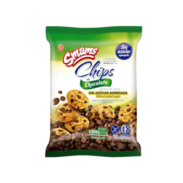 Polvoron Vainilla con Chips de Chocolate Sin Azucar x150grs - SMAMS