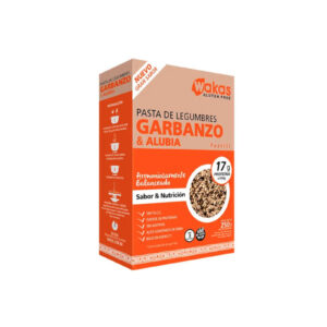 Fusilli Legumbres con Garbanzo y Alubia x250grs - WAKAS