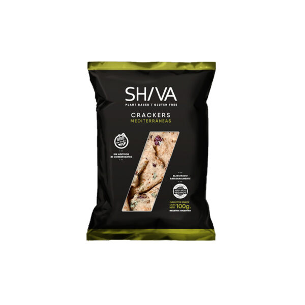 Crackers Meditarrenas Sin tacc Vegan 100grs - SHIVA
